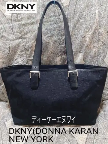 DKNY 천연 가죽 콤비 숄더 토트백 라지 사이즈