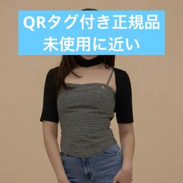 andmary Nancy check set tops AM1756