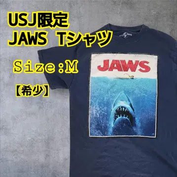 [ USJ 한정판 ] JAWS T셔츠 빅 프린트 네이비 유니버셜 스튜디오