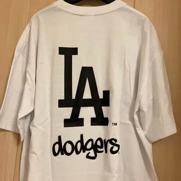 새상품 MLB LA 다저스 로고 T셔츠 화이트 남성용 L