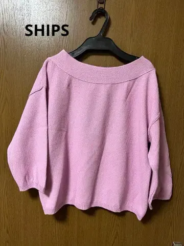 [새상품급] SHIPS 5부 소매 와플 티셔츠