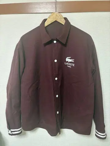 LACOSTE 버건디 리버서블 자켓