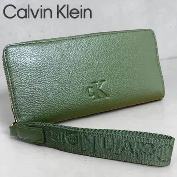 Calvin Klein 그린 장지갑 롱 월렛 CK 로고