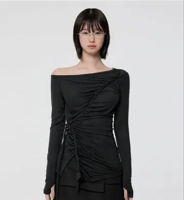 FLAREUP 핸드메이드 Twisted One-Shoulder Long