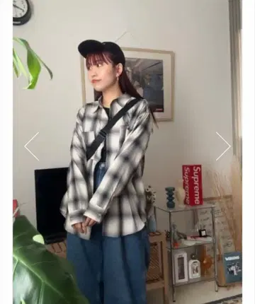 옴브레 체크 셔츠 로데오 크라운 RODEO