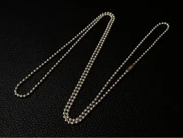 silver925 롱 볼 체인 목걸이 30인치 실버