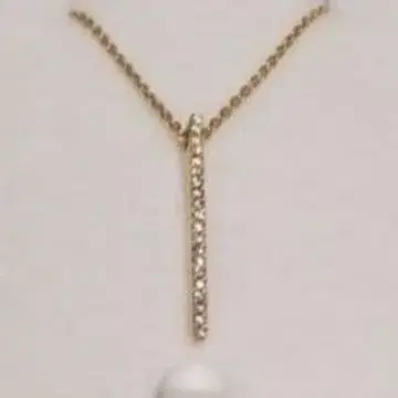 스타 주얼리 K10 50cm 0.06ct 다이아 바 목걸이 아가트