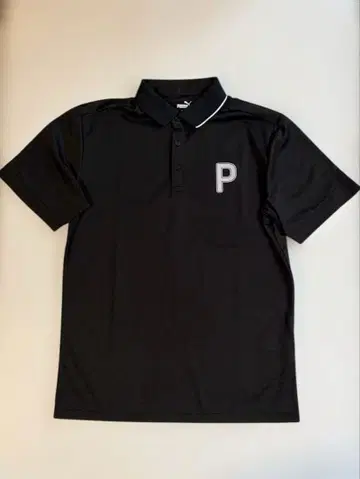 PUMA 블랙 피케 셔츠 반팔