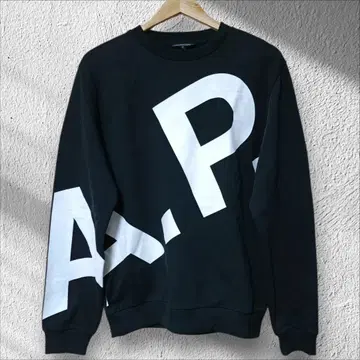 A.P.C. 아페쎄 맨투맨 트레이닝복 빅 로고 블랙 M
