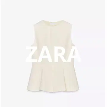 미사용 새상품 ZARA 페플럼 상의 ZW COLLECTION 아이보리
