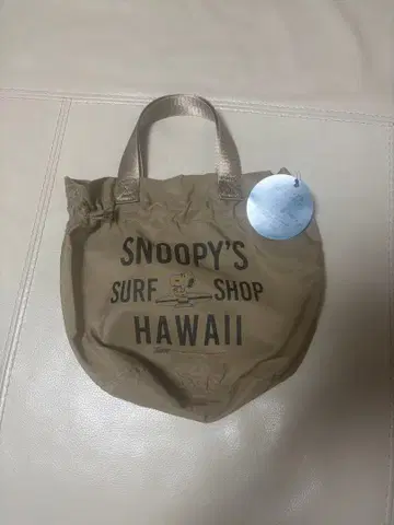 Snoopy 서프샵 백 베이지