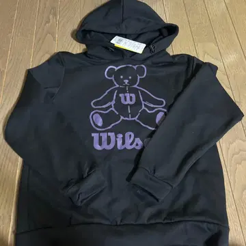 Wilson 블랙 후드티 M