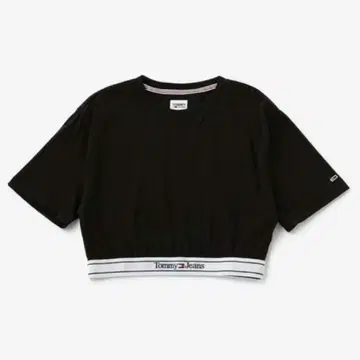 타미진스 크롭 로고 웨이스트 밴딩 티셔츠 TOMMY JEANS