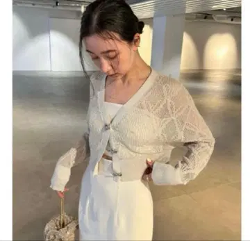 스나이델 리본 비쥬 시어 가디건