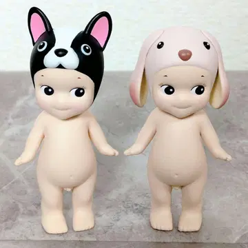 레어 SonnyAngel 프렌치 불독 늘어진 귀 토끼 소니엔젤 모자