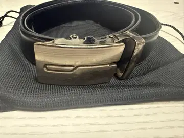 블랙 가죽 벨트 메탈 버클 포함 dunhill