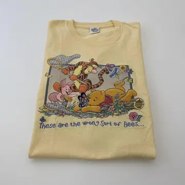 90s 디즈니 곰돌이 푸 자수 티셔츠
