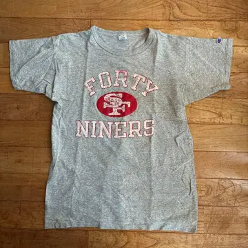 Champion NFL 49ers 로고T셔츠 그레이 구제 의류