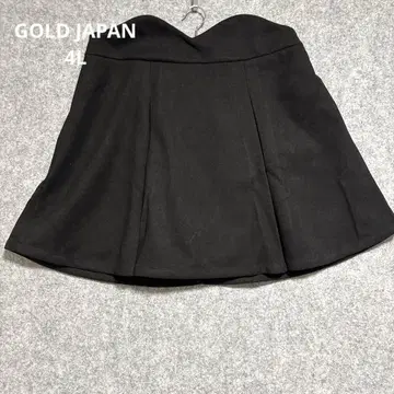 택 포함 GOLDJAPAN 정가 6,400엔 V허리 플리츠 스커트 4L