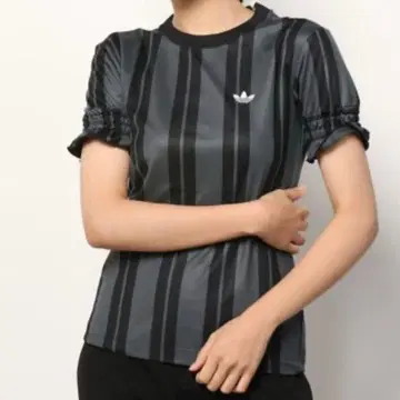 adidas 스트라이프 그레이 T셔츠