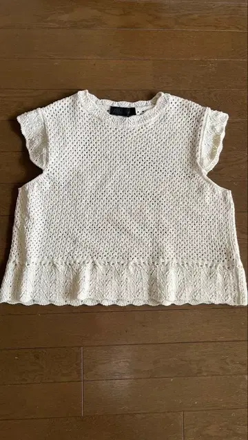 ZARA 레이스 편직 슬리브리스 니트