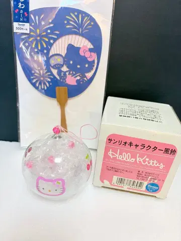 헬로키티 산리오 캐릭터 풍경 1998년 부채 카드 헤이세이 레어