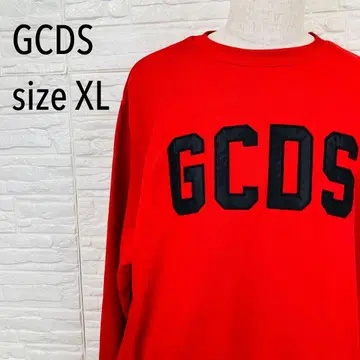 [새상품급] GCDS 로고 맨투맨 긴팔 트레이닝복 빨간색 XL