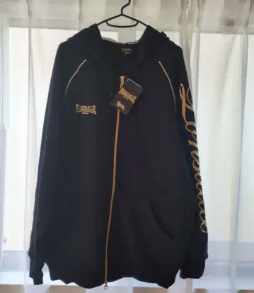 Lonsdale 블랙 후드티 풀 집업 상하의
