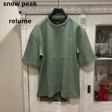 미사용 snow peak x relume 드라이 와플 T셔츠 L