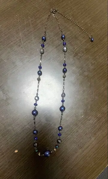 PLUS VENDOME 네이비 펄 비즈 목걸이