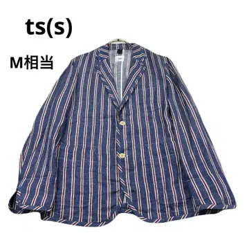 새상품급 ts(s) 린넨 100% 스트라이프 테일러드 자켓 봄/여름 코디