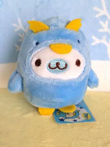 마메고마 컬렉션 아쿠아리움 테노리 봉제 인형 펭귄 블루
