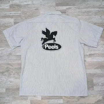 초여름 세일 Peels 히코리 워크 셔츠 M 페가수스 와펜 NYC