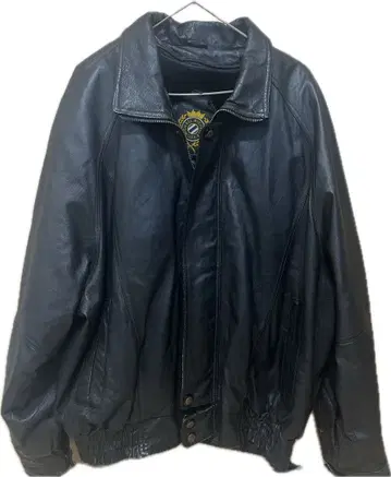 블랙 천연 가죽 자켓 XL