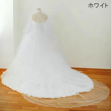 웨딩 베일 화이트 페이스업 롱 베일 280cm