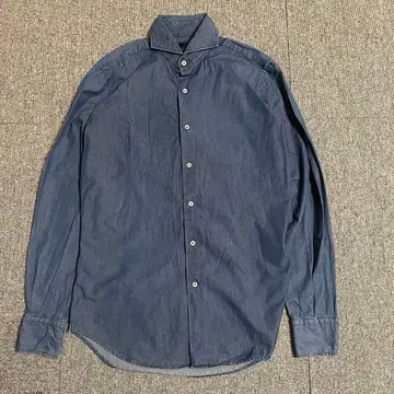 [ LARDINI ] 라르디니 데님조 긴팔 셔츠 와이드 칼라 38