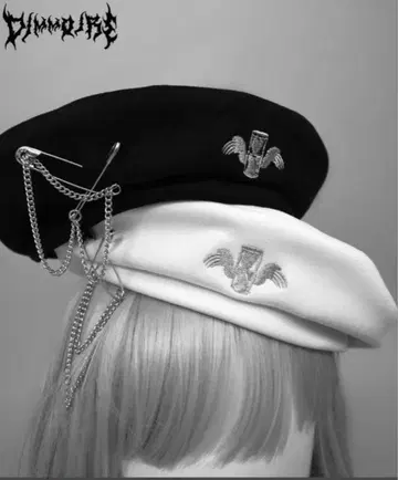 DimMoire 디딤모아르 로고 자수 스웨이드 베레모