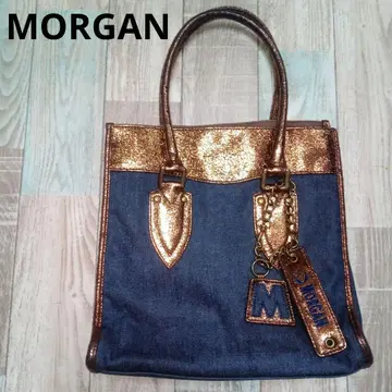 새상품급 MORGAN 토트백 데님 광택 Y2K 모건 모건