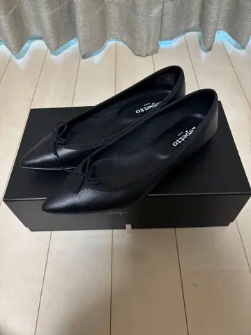 repetto 레페토 발레 슈즈 블랙 가죽 스틸레토 39