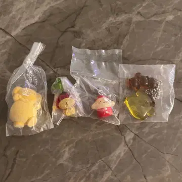 폼폼푸딩 메지루시 액세서리 키링 딸기 체리 라이브