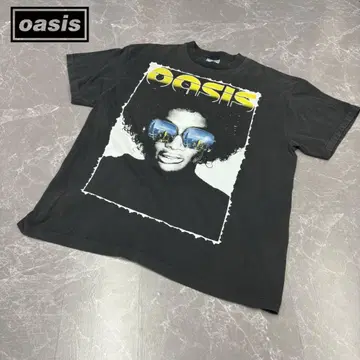 oasis 그래픽 T셔츠 블랙 반팔 XL 오아시스