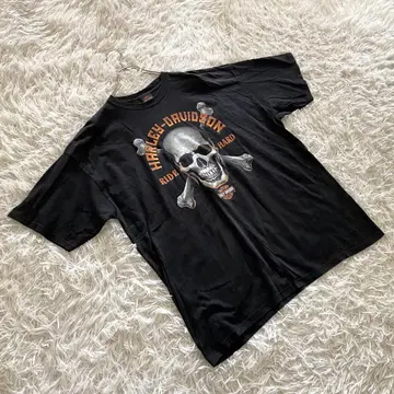 HARLEY DAVIDSON [ XL ] 스컬/크로스본 T셔츠 Y2K