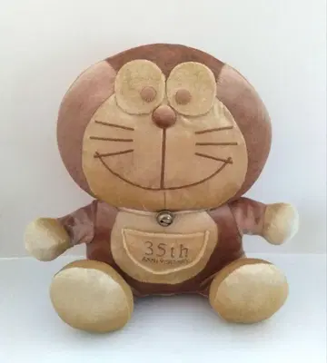 도라에몽 35주년 기념 금색 도라에몽 BIG 봉제 인형 2005