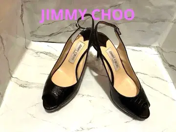 JIMMY CHOO 블랙 오픈토 하이힐