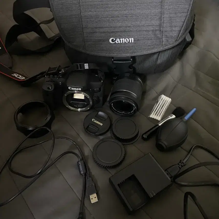 캐논 EOS 750D DSLR 카메라 + 18-55mm 렌즈