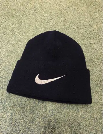 Nike 네이비 니트 모자 아카이브 스트릿 빅 로고