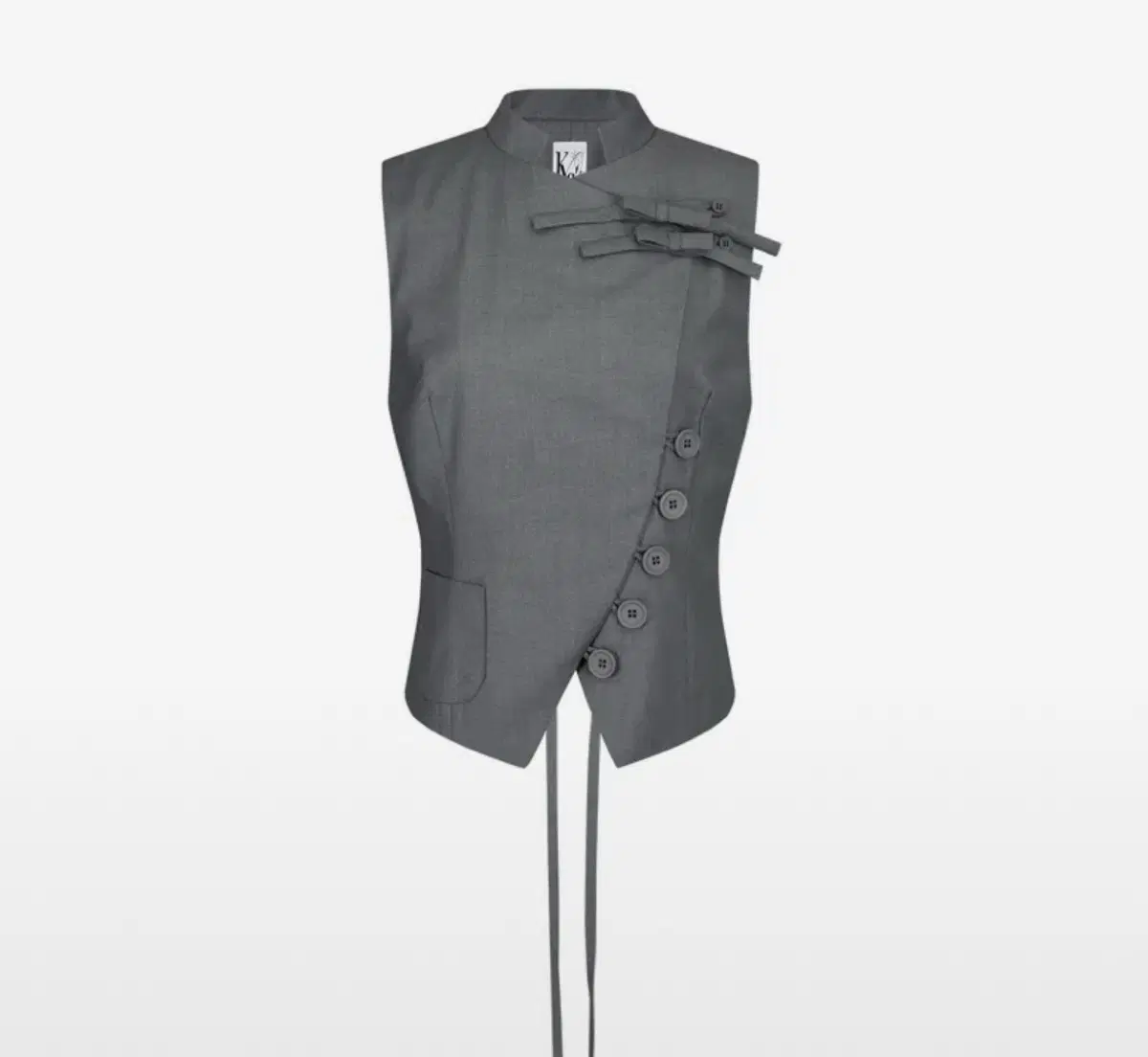 Preppy China Collar Vest gray/카시코 | 브랜드 중고거래 플랫폼 