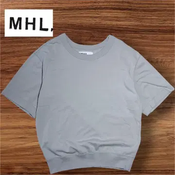 [새상품급] MHL. 코튼 저지 반팔 맨투맨 M 멜란지 그레이