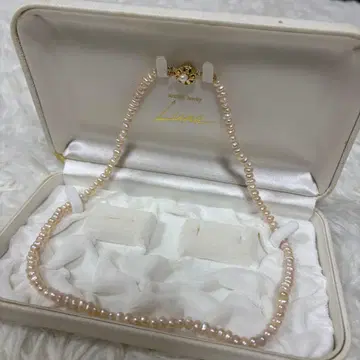 담수 펄 목걸이 초커 실버 각인