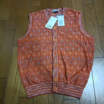 MISSONI 미쏘니 베스트 오렌지 계열 사이즈 S 미사용 택 포함